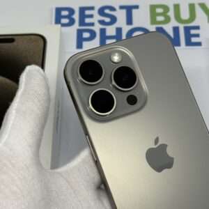 iPhone 15 pro 128GB naturel /kras vrij /86% batt /garantie