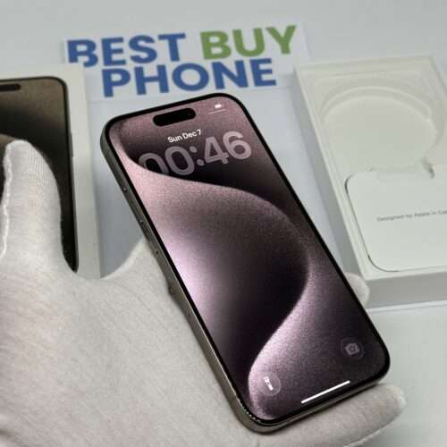 iPhone 15 pro 128GB naturel /kras vrij /86% batt /garantie