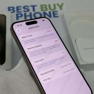 iPhone 15 pro 128GB naturel /kras vrij /86% batt /garantie