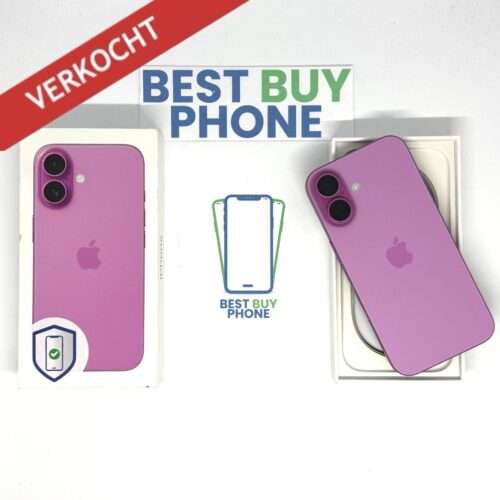 Kopie van Ontwerp zonder titel - 3 iPhone 16 128GB roze /zeer net /95% batt /garantie