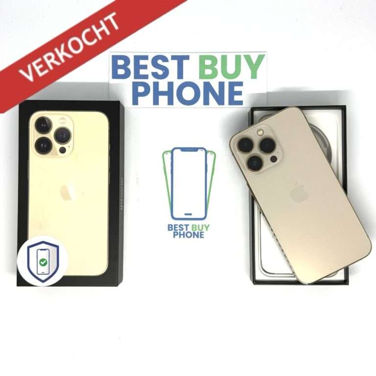iPhone 13 Pro 128GB goud /krasvrij /89% batt /garantie