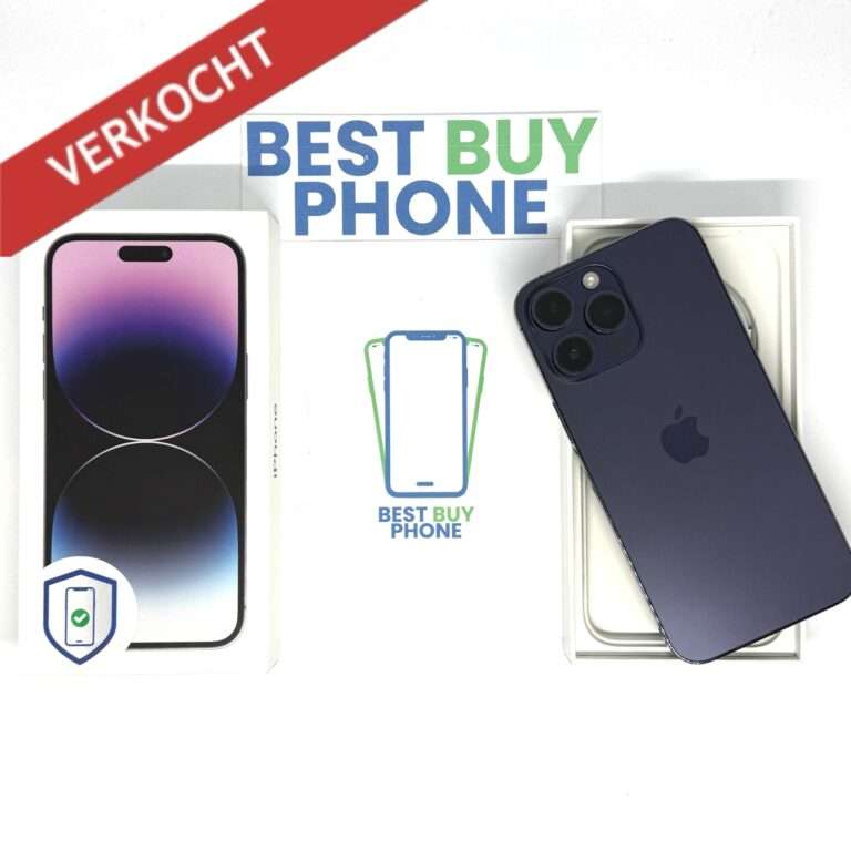 iPhone 14 Pro Max 256GB paars /kras vrij glas /87% batt /garantie