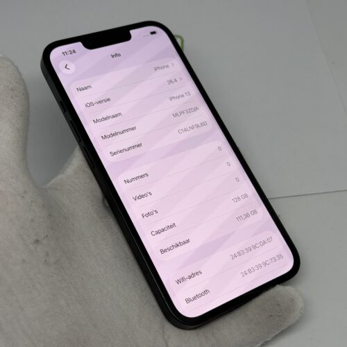 IMG_1232 iPhone 13 128GB zwart /krasvrij /100% batt /garantie