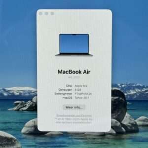 MacBook Air M2 256GB grijs /krasvrij /94% batt /garantie