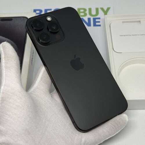 iPhone 15 Pro Max 256GB zwart /kras vrij scherm /100% batt /garantie