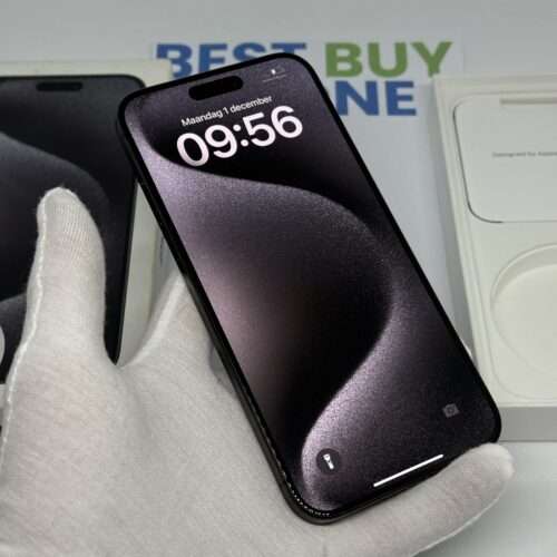 iPhone 15 Pro Max 256GB zwart /kras vrij scherm /100% batt /garantie