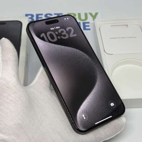 iPhone 15 Pro Max 256GB zwart /kras vrij scherm /100% batt /garantie