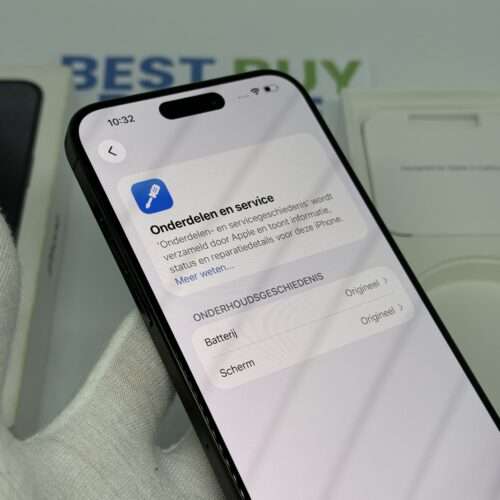 iPhone 15 Pro Max 256GB zwart /kras vrij scherm /100% batt /garantie