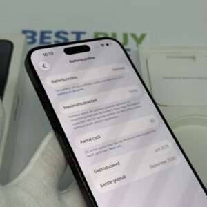 iPhone 15 Pro Max 256GB zwart /kras vrij scherm /100% batt /garantie