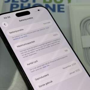 IMG_2802 2 iPhone 16 Pro Max 256GB zwart /krasvrij glas /100% batt /garantie