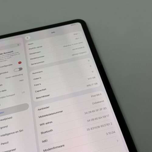 IMG_2819 iPad Pro 5e 11 inch M4 512GB 5G grijs /krasvrij /100% batt /garantie