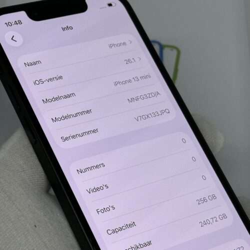IMG_2831 iPhone 13 mini 256GB groen /kras vrij /94% batt /garantie
