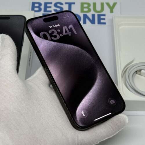 iPhone 15 pro 128GB zwart /kras vrij scherm /89% batt /garantie