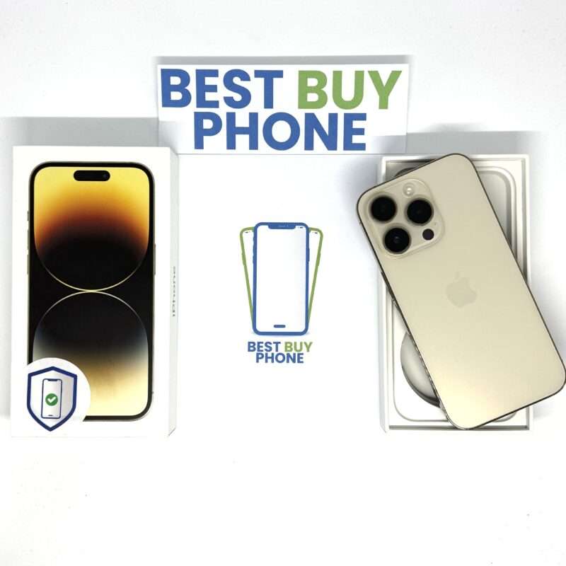 iPhone 14 Pro 256GB goud /krasvrij glas /91% batt /garantie