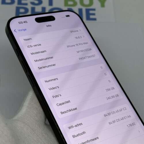 IMG_2987 iPhone 16 Pro Max 256GB zwart /zeer net/100% batt /garantie