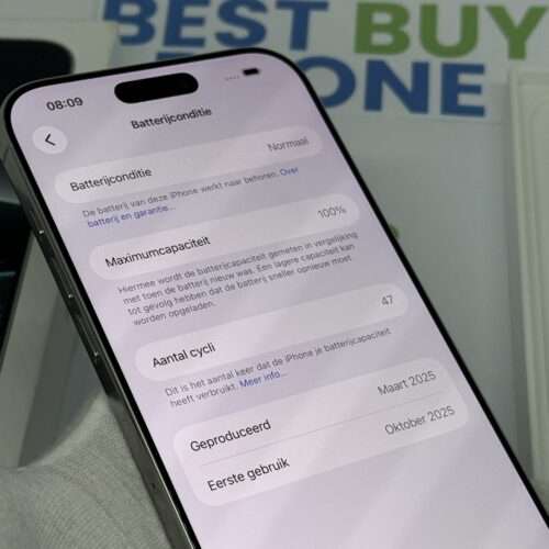 IMG_3013 iPhone 16 Pro Max 256GB wit /krasvrij /100% batt /garantie