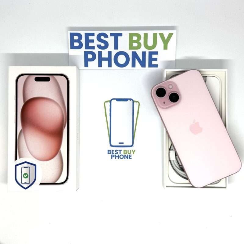 iPhone 15 128GB roze /krasvrij /90% batt /garantie