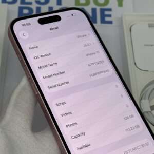 IMG_3032 iPhone 15 128GB roze /krasvrij /90% batt /garantie