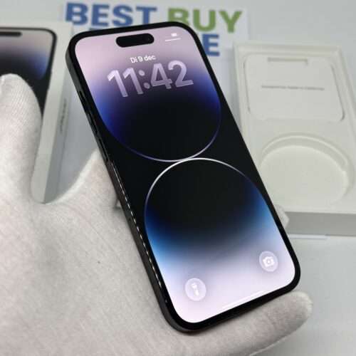 IMG_3052 iPhone 14 pro 128GB zwart /kras vrij glas /88% batt /garantie