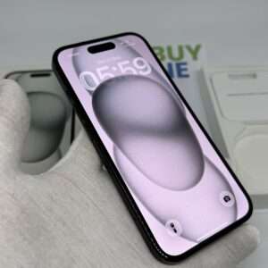 IMG_3159 iPhone 15 128GB zwart /krasvrij scherm /87% batt /garantie