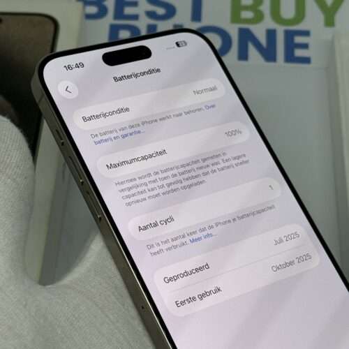 IMG_3175 iPhone 15 Pro Max 512GB naturel /kras vrij /100% batt /garantie