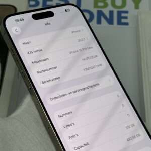 IMG_3176 iPhone 15 Pro Max 512GB naturel /kras vrij /100% batt /garantie