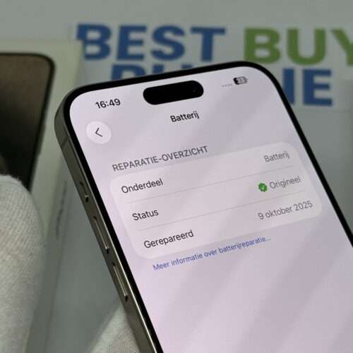 IMG_3178 2 iPhone 15 Pro Max 512GB naturel /kras vrij /100% batt /garantie