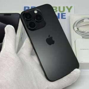 iPhone 15 Pro 128GB zwart /krasvrij /89% batt /garantie