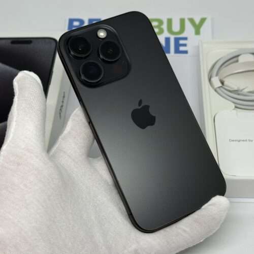 iPhone 15 Pro 128GB zwart /krasvrij /89% batt /garantie