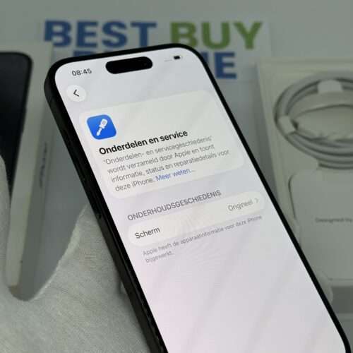 iPhone 15 Pro 128GB zwart /krasvrij /89% batt /garantie