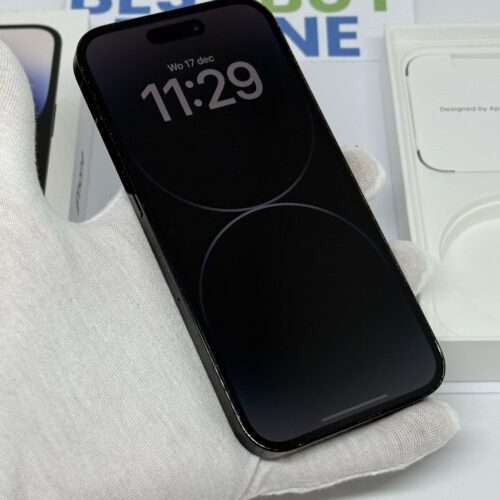IMG_3404 iPhone 14 Pro 512GB zwart /krasvrij scherm /100% batt /garantie