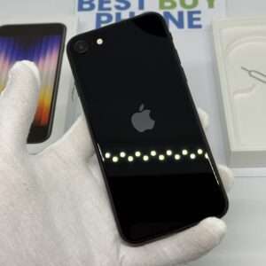 iPhone SE 2022 128GB zwart /krasvrij /100% batt /garantie