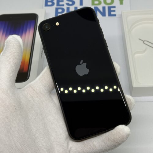 iPhone SE 2022 128GB zwart /krasvrij /100% batt /garantie