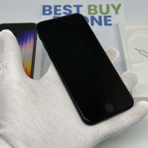 iPhone SE 2022 128GB zwart /krasvrij /100% batt /garantie