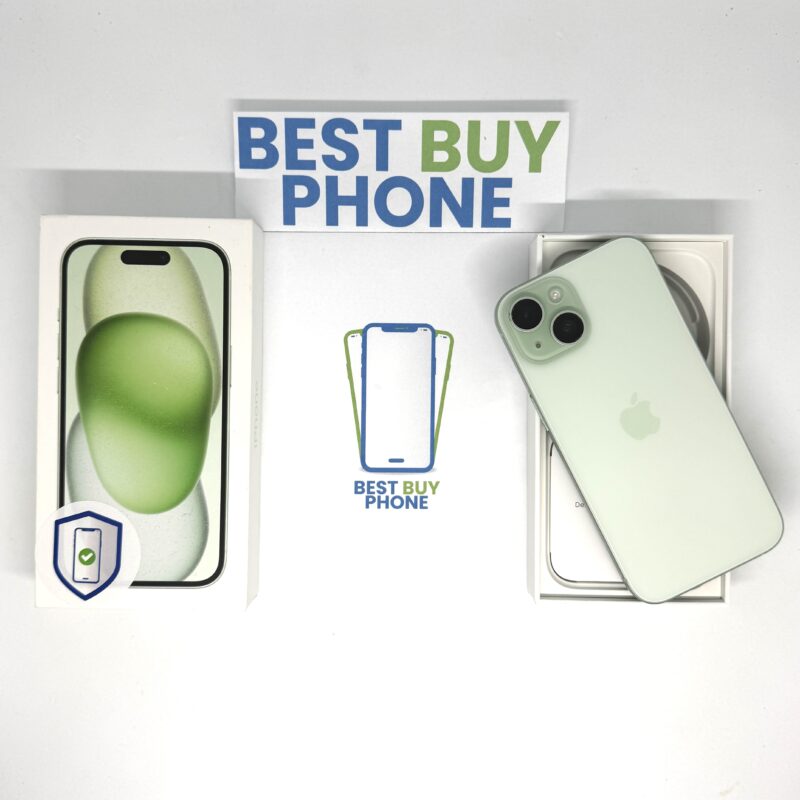 iPhone 15 128GB groen /krasvrij scherm /95% batt /garantie
