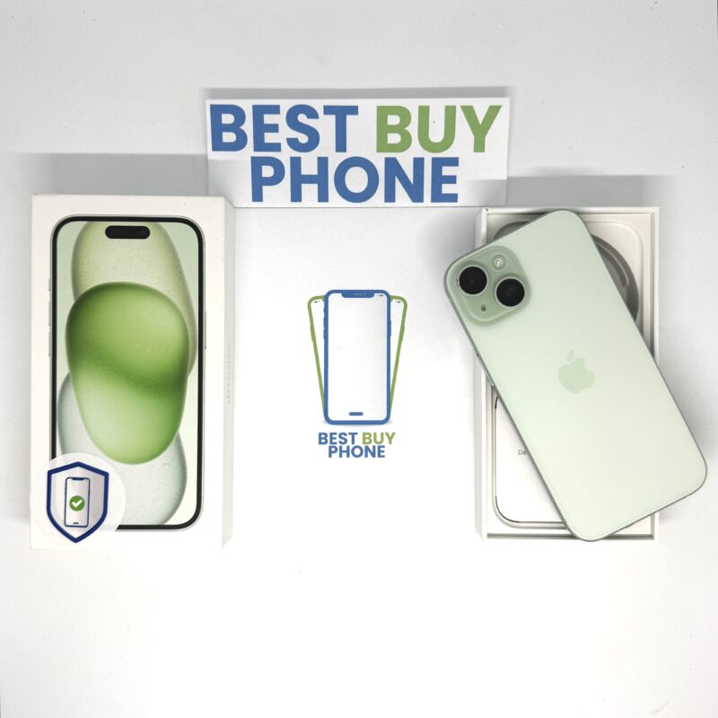 iPhone 15 128GB groen /krasvrij scherm /95% batt /garantie