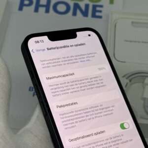 IMG_3813 iPhone 13 128GB zwart /100% batt /krasvrij /garantie