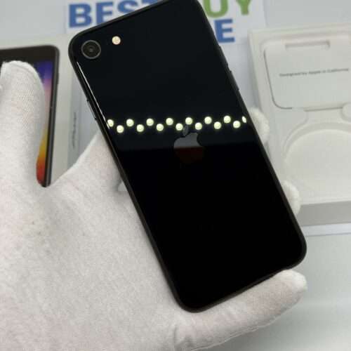 iPhone SE 2022 128GB zwart /krasvrij /99% batt /garantie
