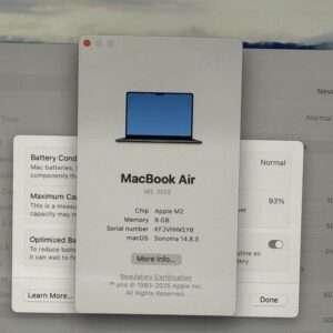 MacBook Air M2 256GB blauw /zeer net /94% batt /garantie