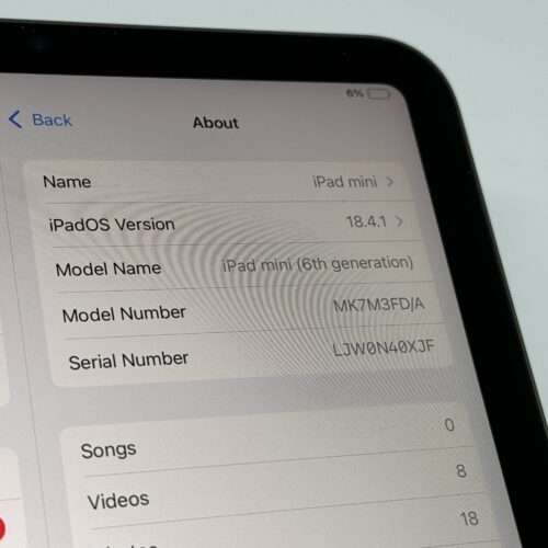IMG_5985 iPad mini 6e 64GB grijs /krasvrij /100% batt /garantie
