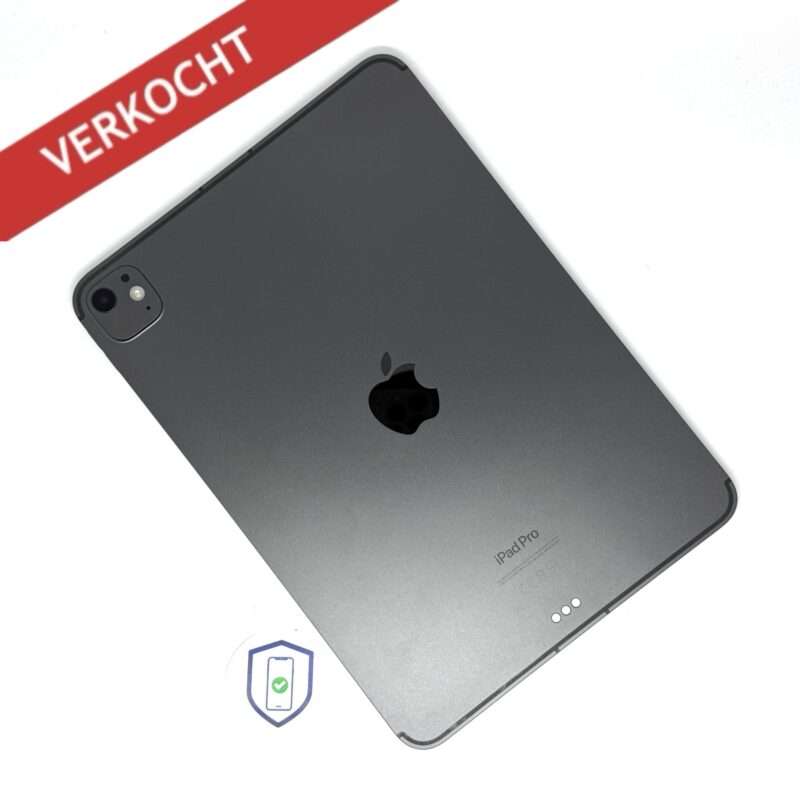 iPad Pro 13 inch M4 256GB grijs /krasvrij /100% batt /garantie
