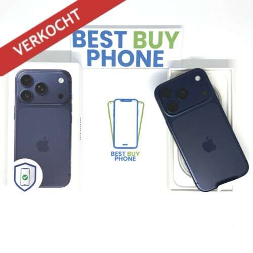 iPhone 17 Pro 256GB blauw /krasvrij glas /100% batt /garantie