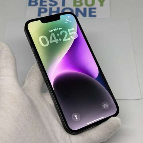 iPhone 14 128GB zwart /krasvrij scherm /85% batt /garantie