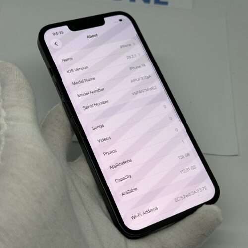 iPhone 14 128GB zwart /krasvrij scherm /85% batt /garantie