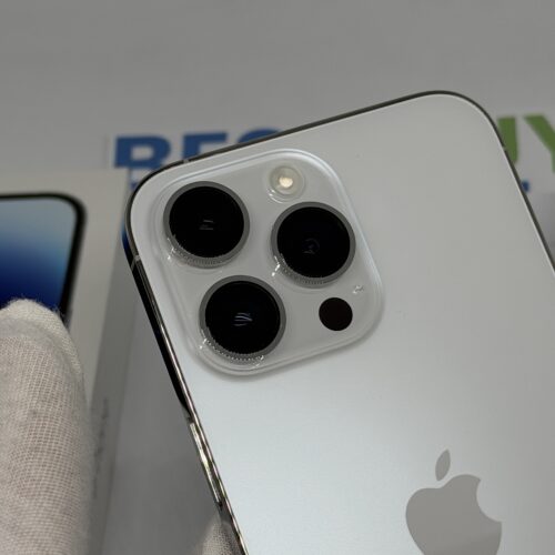 iPhone 14 Pro Max 128GB zilver /krasvrij glas /87% batt /garantie