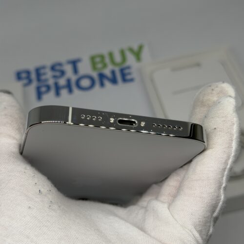 iPhone 14 Pro Max 128GB zilver /krasvrij glas /87% batt /garantie