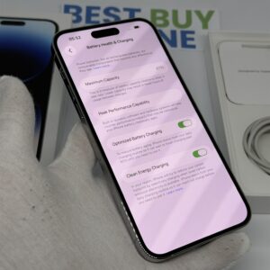 iPhone 14 Pro Max 128GB zilver /krasvrij glas /87% batt /garantie