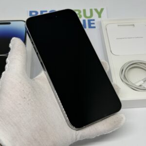 iPhone 14 Pro Max 128GB zilver /krasvrij glas /87% batt /garantie