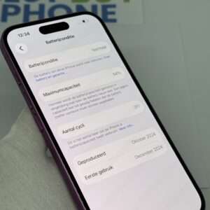 iPhone 16 128GB roze /krasvrij /94% batt /garantie