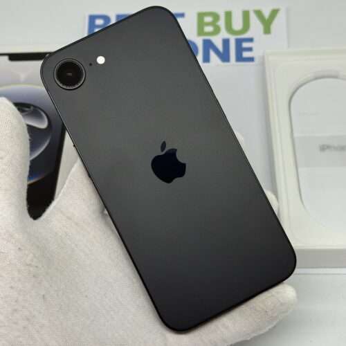 iPhone 16E 128GB zwart /zeer net /100% batt /garantie